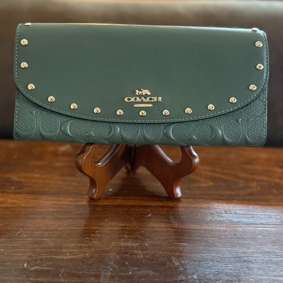 Coach Handbags - Coach Leather Rivet Slim Envelope Wallet